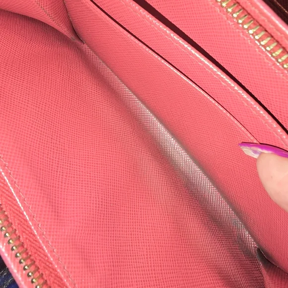 Prada Pink Saffiano Leather Wallet - Picture 5 of 9